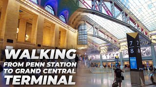 Walking NYC  Penn Station to Times Square amp Grand Central Terminal July 2021 [upl. by Dugaid332]