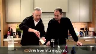 aerolatte  milk frother makes three layer caffè latte macchiato [upl. by Auqkinahs843]