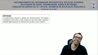 STJ INFO 834 paternidade socioafetiva e adoção [upl. by Settera]