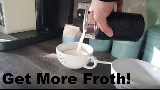 How to Get More Froth from Your Nespresso Coffee Aeroccino  Nespresso tips and help [upl. by Elton457]