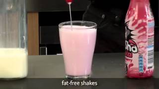 How to make a fat free milkshake using an aerolatte milk frother [upl. by Pytlik]