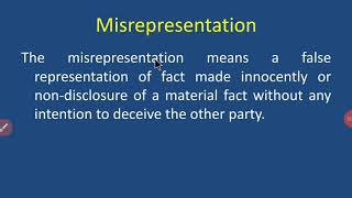 Misrepresentation [upl. by Nelyahs]